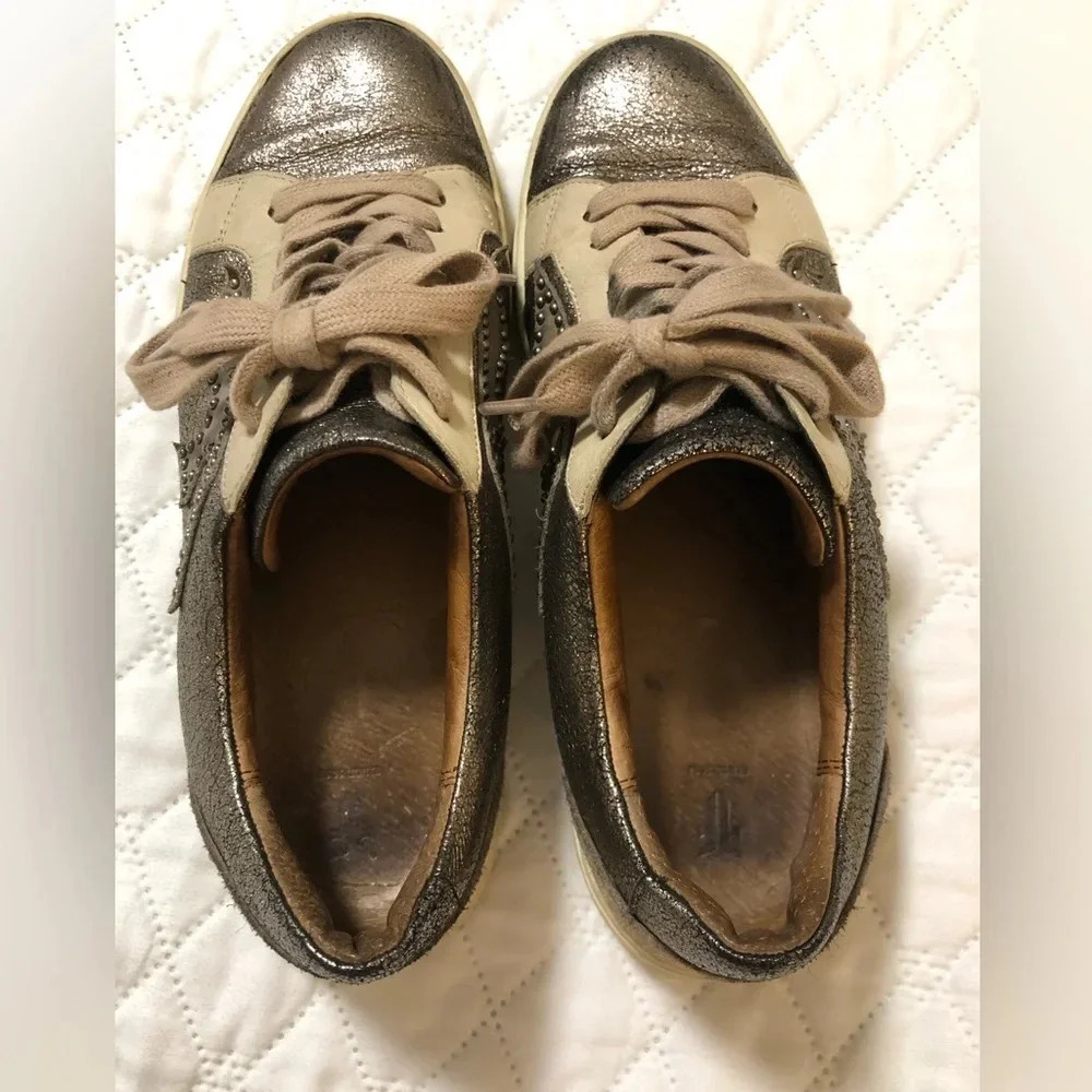 Frye Ivy Logo Patch Studded Sneakers - Picture 6 of 9